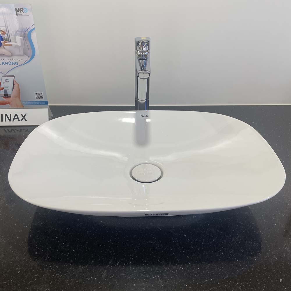 Chậu rửa lavabo đặt bàn Inax AL-S620V men Aqua Ceramic