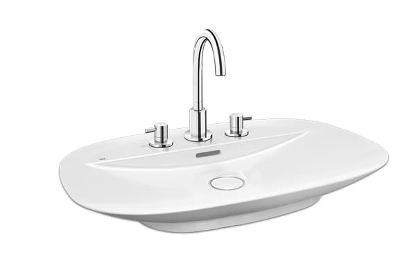 Chậu rửa lavabo đặt bàn Inax AL-S640VFC men Aqua Ceramic