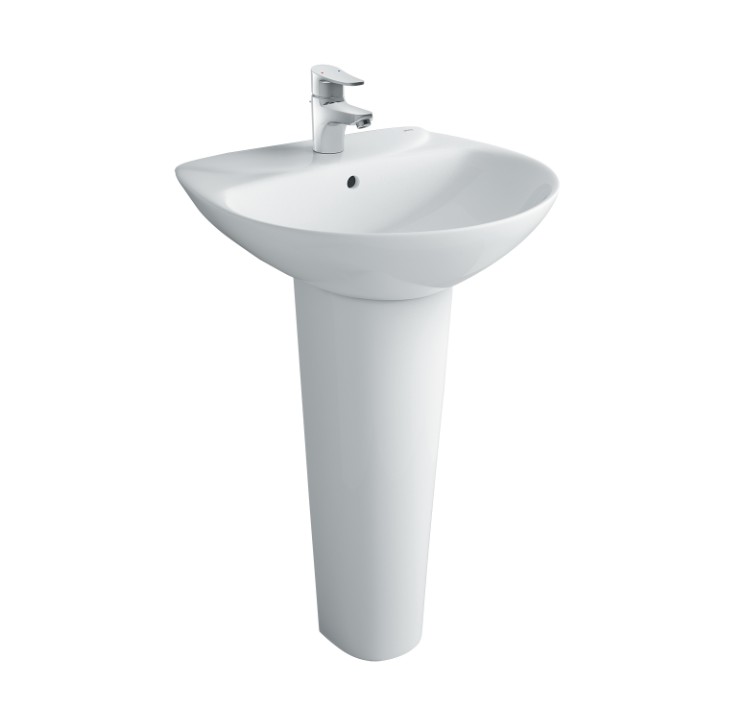 Lavabo INAX L-285V kết hợp chân dài L-288VD màu trắng