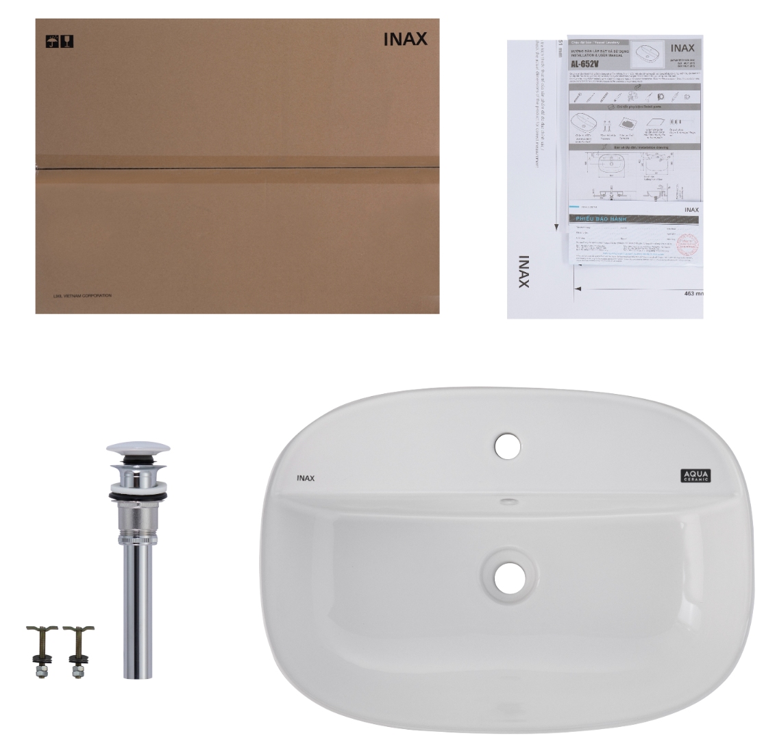 Chậu rửa đặt bàn INAX AL-652V Aqua Ceramic chính hãng