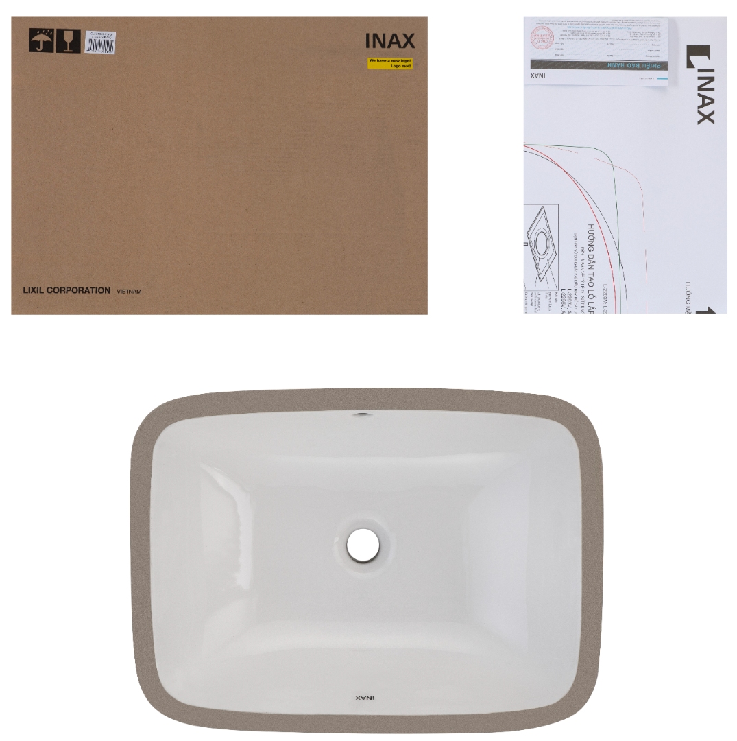 Chậu rửa lavabo âm bàn Inax AL-2298V men Aqua Ceramic