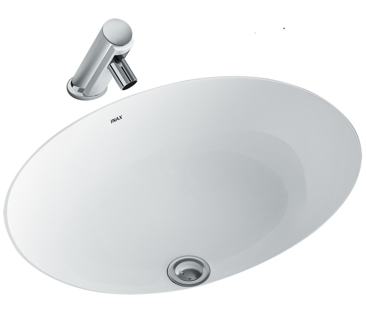 Chậu lavabo âm bàn INAX L-2293V dáng oval màu trắng