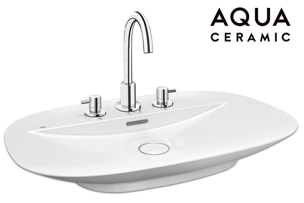 Chậu rửa lavabo dương bàn INAX AL-S640VGC 3 lỗ Aqua Ceramic