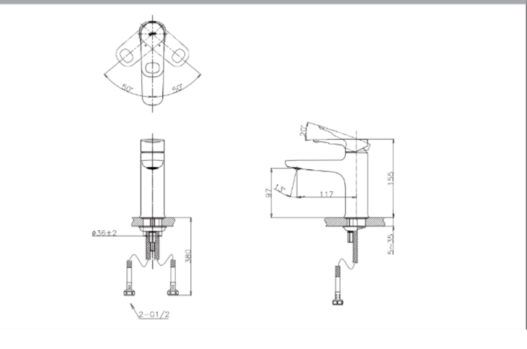 Bản vẽ kỹ thuật vòi lavabo cao INAX LFV-652SH