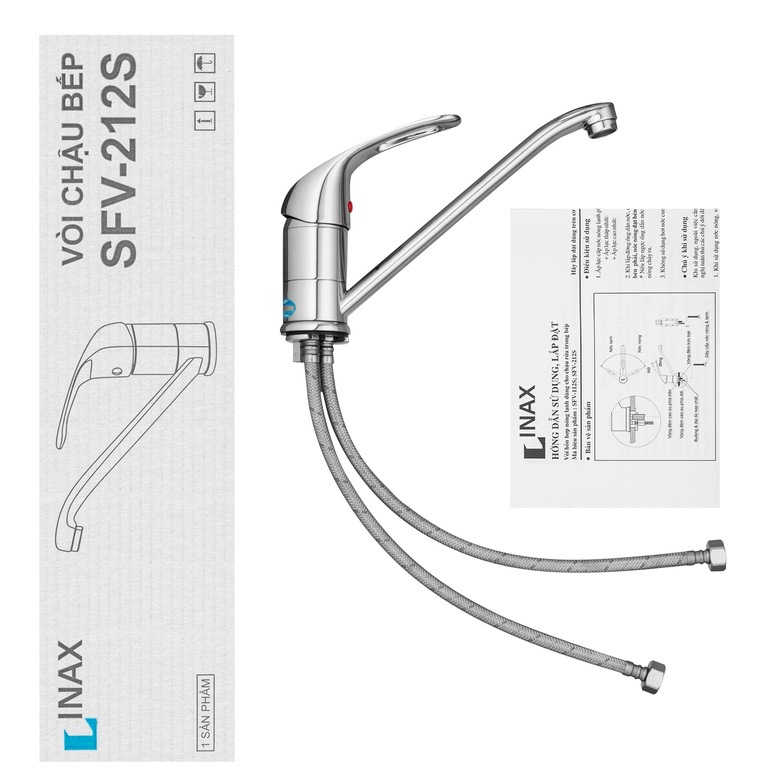 Vòi rửa bát INAX SFV-212S nóng lạnh