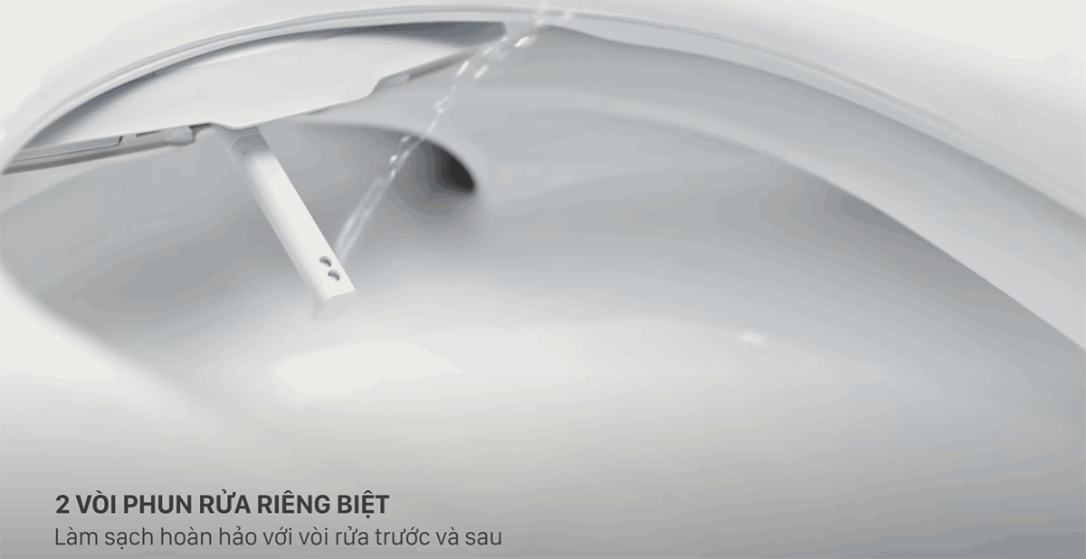 Vòi phun kép trên nắp rửa điện tử INAX CW-KA22AVN