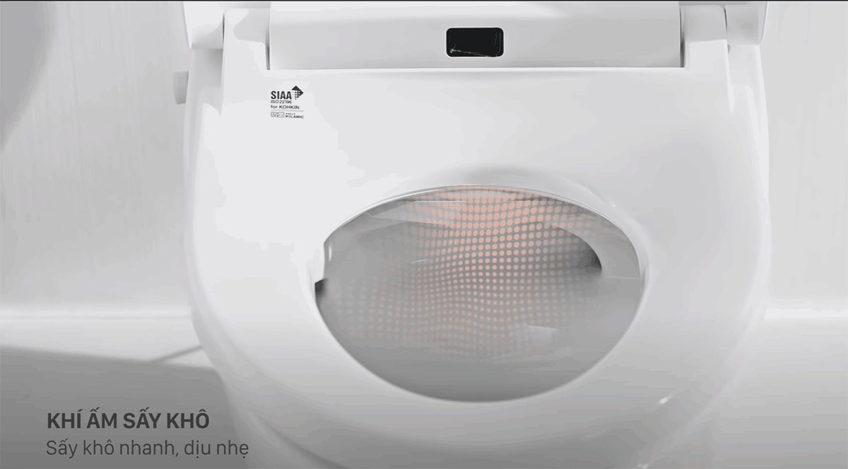 Chức năng sấy khô bằng khí ấm của nắp rửa điện tử INAX CW-KA22AVN