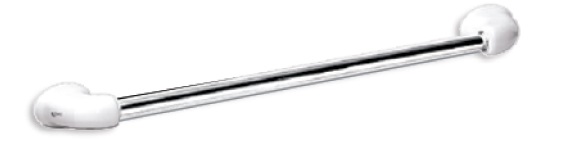 Thanh treo khăn đơn inox Inax H-485V 2 đầu sứ chính hãng