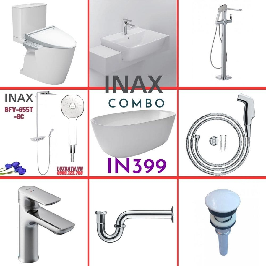 Combo thiết bị vệ sinh INAX IN399 chính hãng