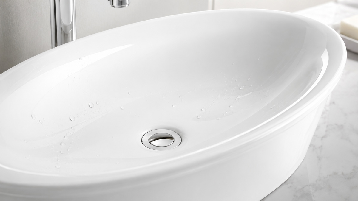 Bề mặt men Aqua Ceramic của chậu lavabo INAX sáng sạch